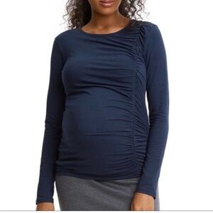 STOWAWAY Maternity Ruched Side Seam Top NWT